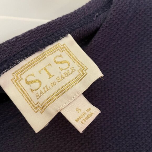 Sail to Sable Sheath Dress with Lace Crochet Detailing Navy Pink Size Small - Picture 4 of 4